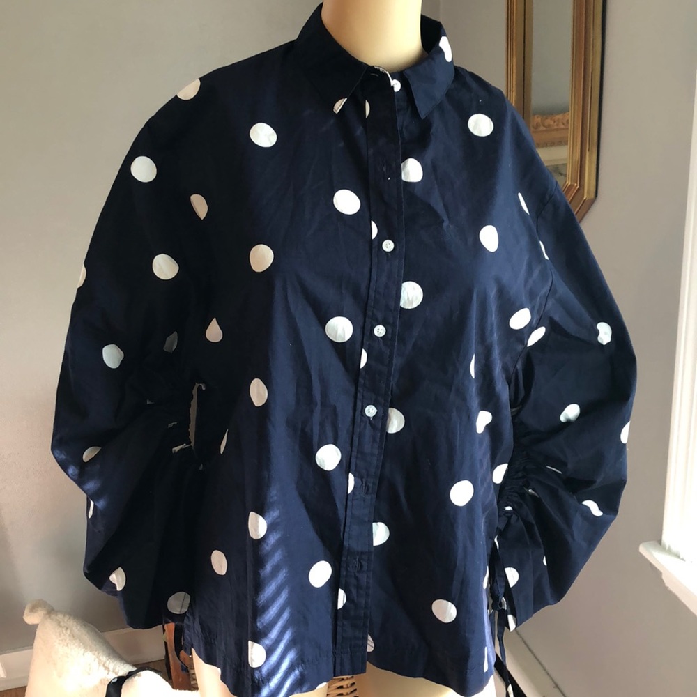 NWOT Max Jeans Polka Dot Shirt Size S